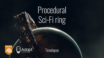 Procedural Sci-fi ring and planet material timelapse - in Blender