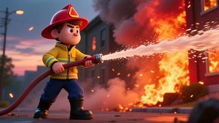 The Brave Firefighter 🚒🔥 Hero Song for Kids | Nursery Rhymes & Safety Learning 🎶👨🚒