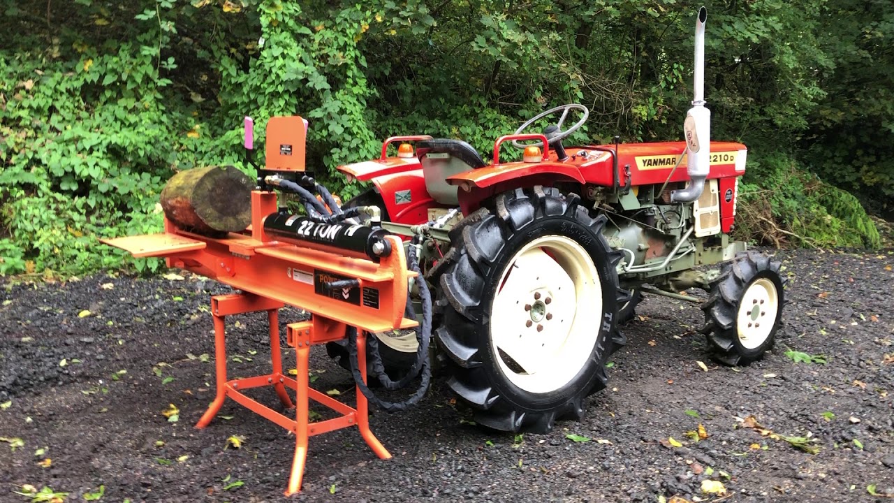 Yanmar 2210D Compact Tractor with New Log Splitter YouTube