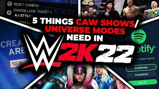 5 Things CAW Shows/Universe Modes Want In WWE 2K22!