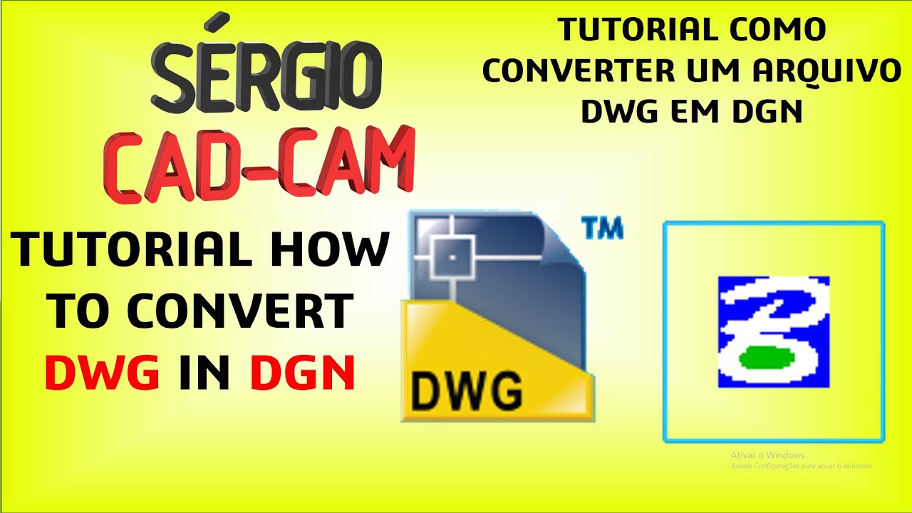 How to Convert a DWG in DGN File YouTube