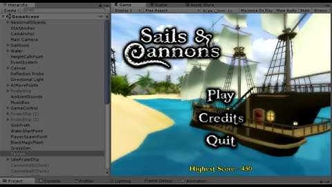 Sails and Cannons. A two week simple Unity3D build.