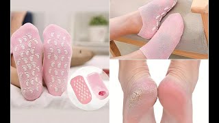 DS CARE Silicone Heel Repair & Spa Gel Socks – Foot Hydration Socks with Vitamin E (Pink) screenshot 5