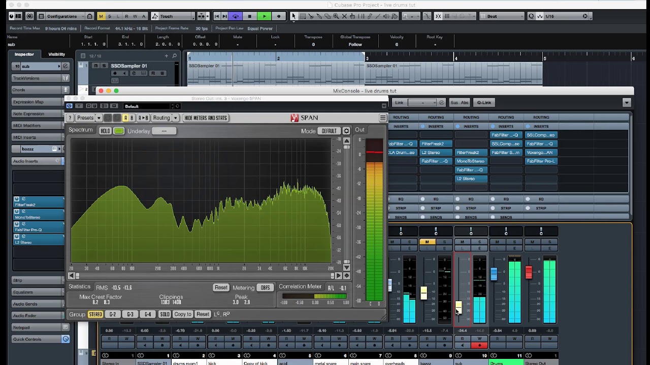 SSD4 Drums and Serum Bass (Cubase 8 session)