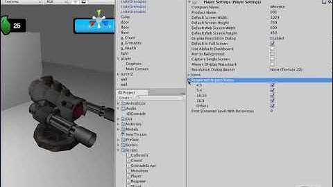 UNITY3D - PLAYER SETTINGS