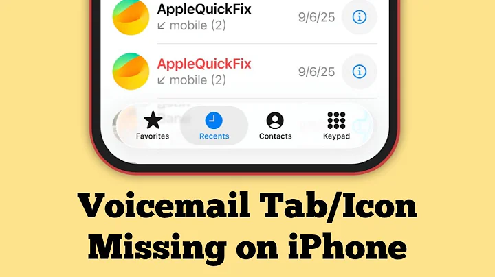 iOS 26.2 Voicemail Tab Missing/Disappeared on iPhone? Here's the fix