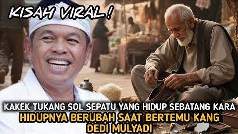 Kakek Tukang Sol Sepatu yang Hidup Sebatang Kara, Hidupnya Berubah Saat Bertemu Kang Dedi Mulyadi