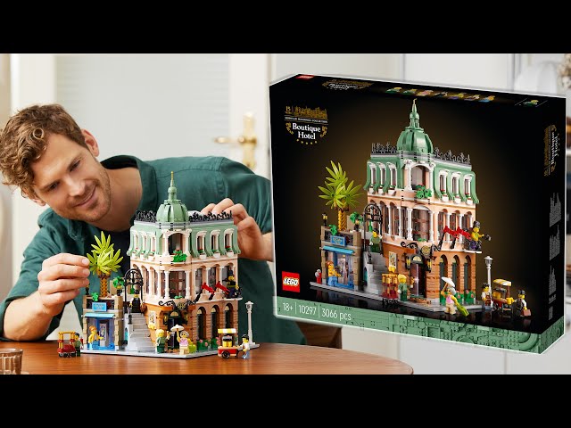 LEGO Boutique Hotel Builds Itself! Modular Set    YouTube