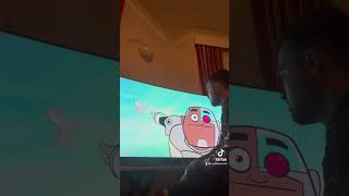 Trying To Stop Robin & Cyborg Catching The Bird Ttg Guys Look A Birdie