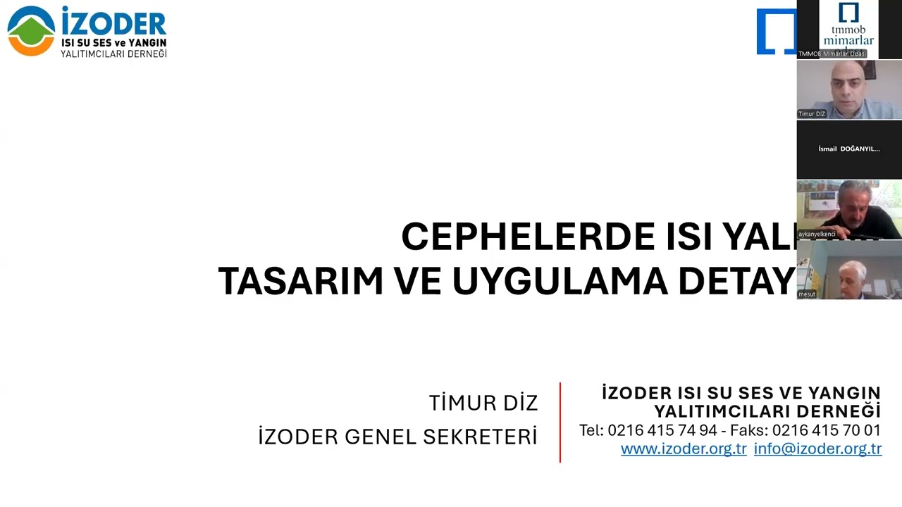 İZODER ve TMMOB “Cephelerde Isı Yalıtımı Tasarım ve Uygulama Detayları“ Eğitimi Gerçekleştirildi!
