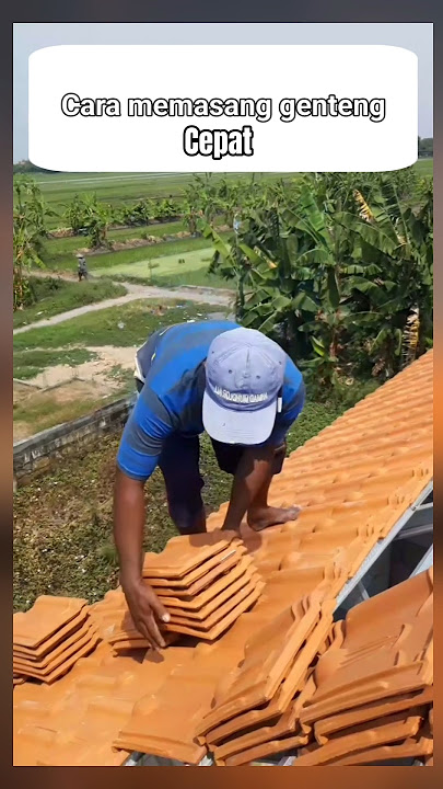 Cara pemasangan genteng super cepat,bikin mandor geleng geleng #kuli #tukang #genteng #caracepat