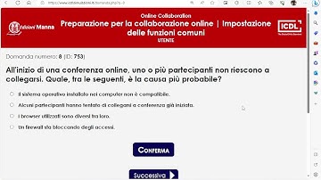 Simulazione ICDL  - Modulo Online Collaboration - Sezione 3: Preparazione alla collaborazione