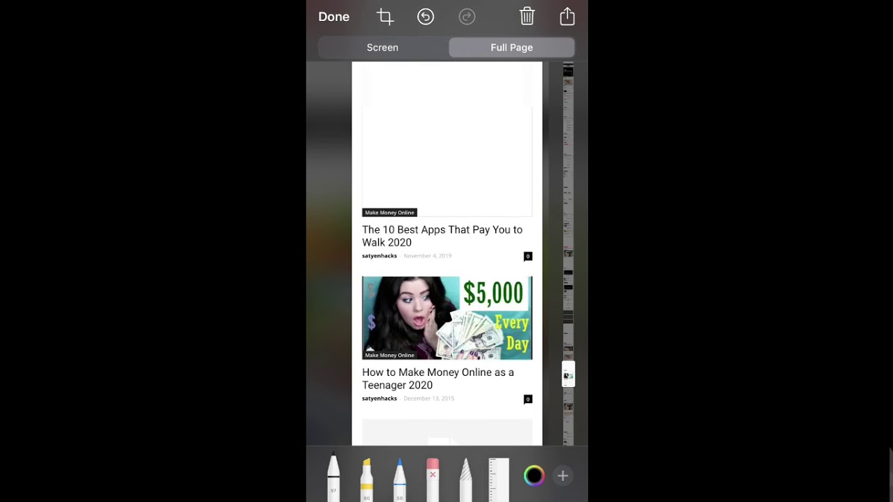 How to Take Full Page Screenshot in iPhone/iPad (iOS 13) - YouTube