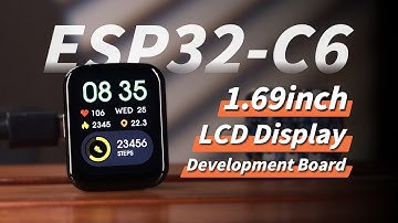 ESP32-C6 1.69" Display + Mic + Wi-Fi 6,262K Color IPS Touch Screen,Motion Sensor + RTC + USB-C Power