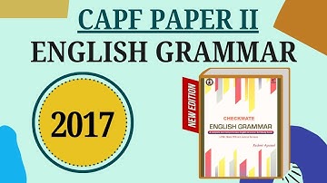2017 PYQ CAPF Grammar