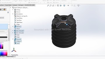 Solidworks tutorial water tank// How to make water tank in SolidWorks