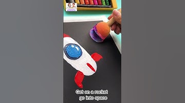 Get on a rocket and go into space. #creativeart #forkids #painting #drawing