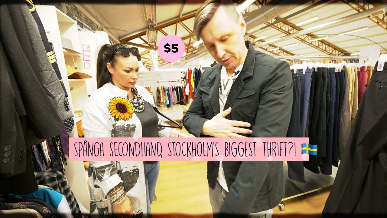 ♻️ Stockholm’s Biggest Secondhand Store?! Full Tour + Budget Fashion Glow-Up 🇸🇪