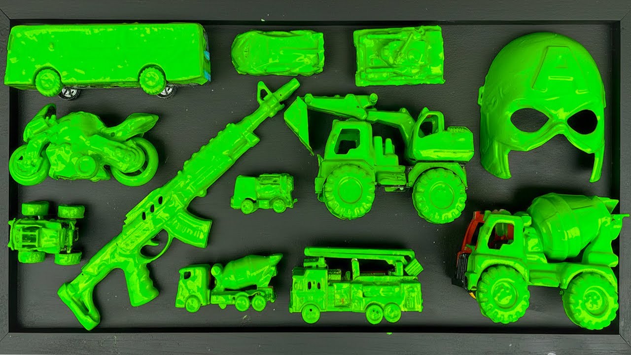 Membersihkan mobil balap, truk molen, topeng, motor balap, damkar, mobil monster