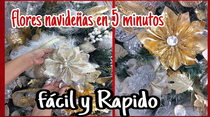 EN 5 MINUTOS HAZ FLORES NAVIDEAS CON POCO DINERO