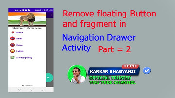 Remove floating button and fragment in Navigation drawer activity android in Java Part 22022