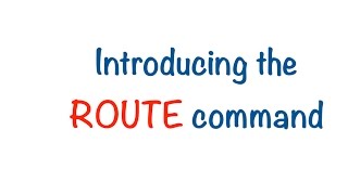 Network Testing and Troubleshooting Masterclass - Tutorial 9 - Introducing ROUTE Profile