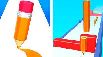 Color Pencil Run - Make Big Pencil Run - All Levels iOS Android GamePlay #2