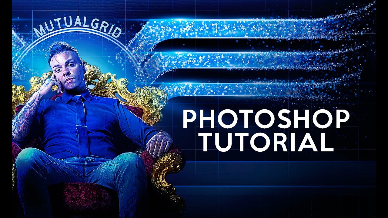 Royal Blue Glittering Composite Photoshop Tutorial - MutualGrid