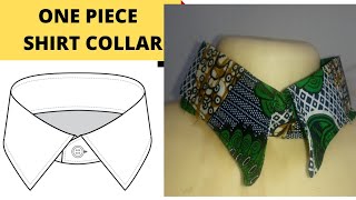 HOW TO CUT AND SEW A ONE PIECE SHIRT COLLAR | SHIRT COLLAR #shirtcollar #collar #onepiece #shirt