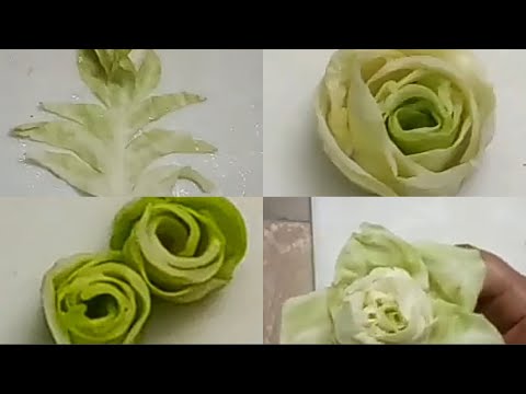 Video: Rezbarjenje Zelenjave. Pekinško Zelje Vrtnica