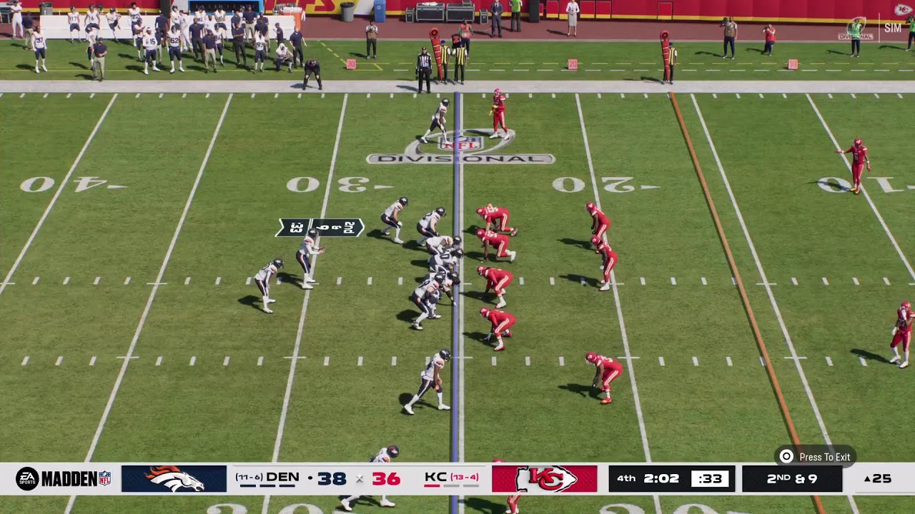 Madden Lg Yr 1 Divisional Playoffs: Broncos [11-6] @ Chiefs [13-4]