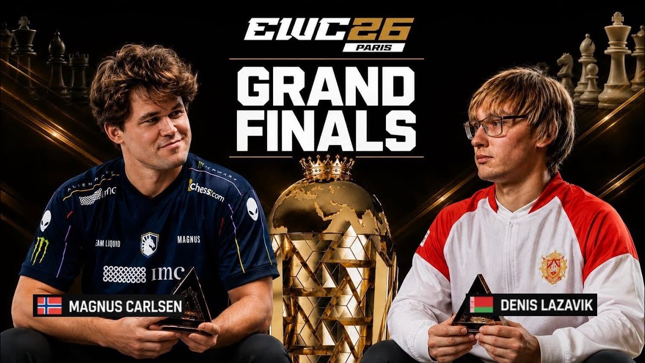 Queen Sacrifice! Magnus Carlsen vs Denis Lazavik | Esports World Cup Paris 2026 | Finals