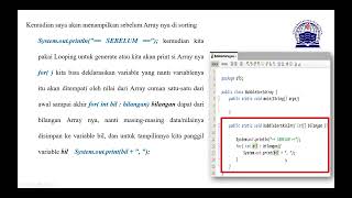 Array 1 dimensi Ascending dan Descending Pemrograman Java, IDE Netbeans 