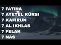Koruyan Dualar: Ayetel Kürsi,Fatiha, Felak, Nas, Kafirun