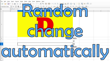 LibreOffice Calc # Refresh Random and Now automatically
