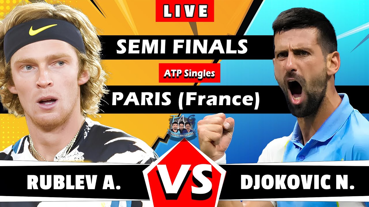 🔴LIVE DJOKOVIC vs RUBLEV ATP Paris Masters 2023 LIVE Tennis score