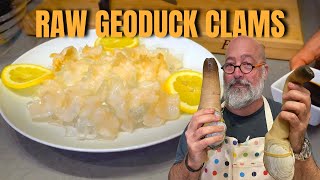 Slice and Serve a Geoduck Clam!