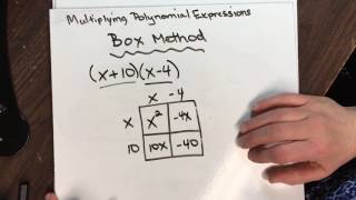 Multiplying Polynomial Expressions Box Method