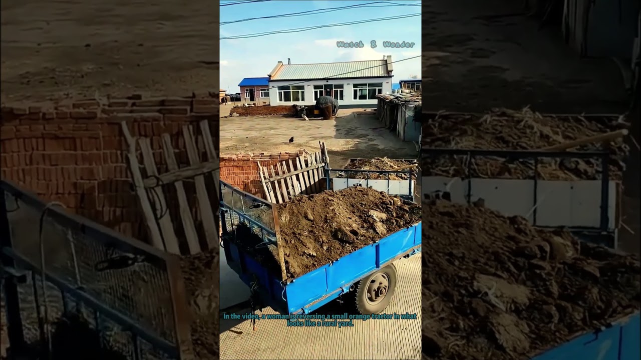 Impressive Female Driver: Reversing a Small Tractor