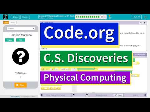 Designing Screens with Code Lesson 2.13 Tutorial with Answers Code.org CS Discoveries