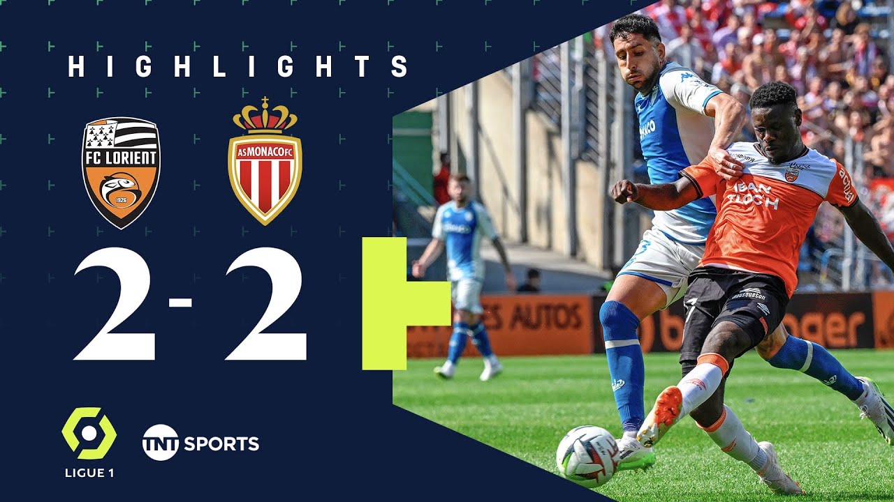 Balogun Comes On Firing! | FC Lorient 2-2 AS Monaco | Ligue 1 Match Highlights