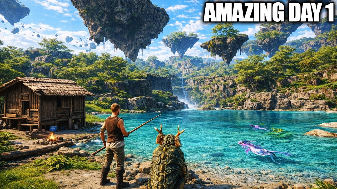 Day 1 HUGE Potential in This New Taming, Crafting, Building Survival Game…