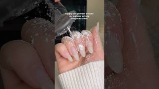 ASMR 1 month grown out natural nail fill ✂️🤍 #nails #asmr #selfcare