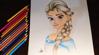 كيفيه رسم الأميرة فروزن Frozen شخصيات ديزني