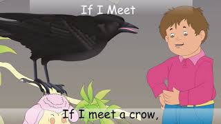 Animated Nursery Rhyme in English - If I Meet a crow