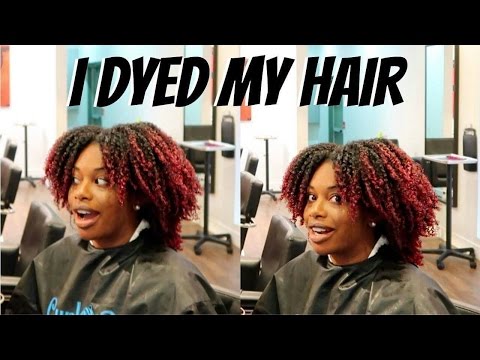 I DYED AND CUT MY NATURAL HAIR + MY SALON HAIR EXPERIENCE