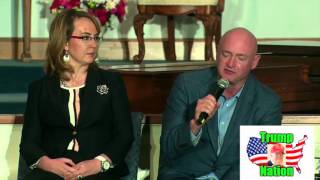 Hillary Breaks Out Mrs. & Mr. Gabby Giffords As Props, To Demonize Guns In Front Of Black Audience