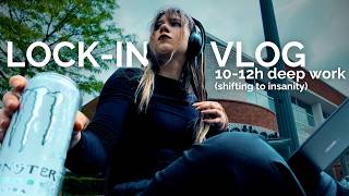 ACADEMIC ENDURANCE | 10-12h lock-in days ☽ gym ☽ library ☽ healthy meals (for cutting)