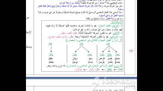 تحضير درس الفعل المجرد و الفعل المزيد للسنة الثانية متوسط