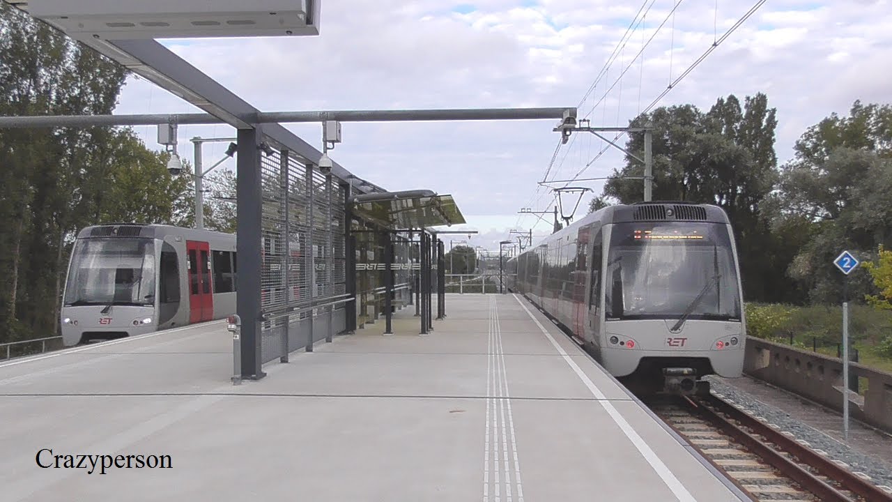 Hoekse Lijn RET metro's op Vlaardingen Oost, eerste dag